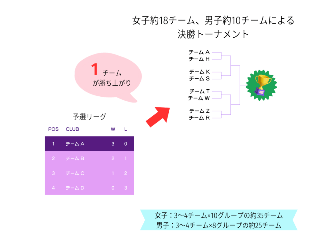 アルティーリ千葉カップの大会構造
