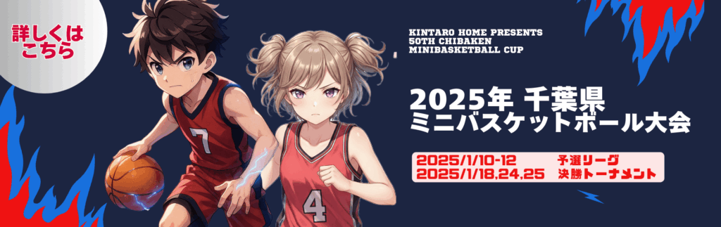 2025年千葉県ミニバスケットボール大会ヘッダー